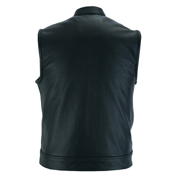 Back view of the USA SOA 7 Milled Waistcoat with a large back panel and black polyester lining.